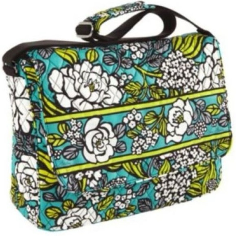 Vera Bradley Island Floral Messenger Bag Crossbody Shoulder Tote